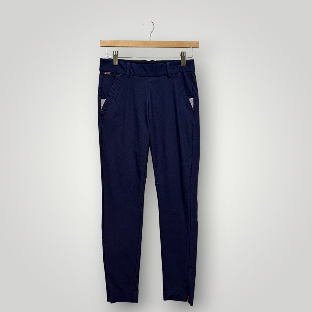 Kjus Women Navy Blue Ice Light Treggings Slim‎ Fit Golf Pants XS